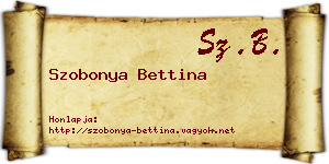 Szobonya Bettina névjegykártya